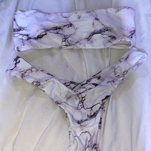 zaful marble bikini